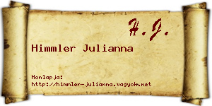 Himmler Julianna névjegykártya